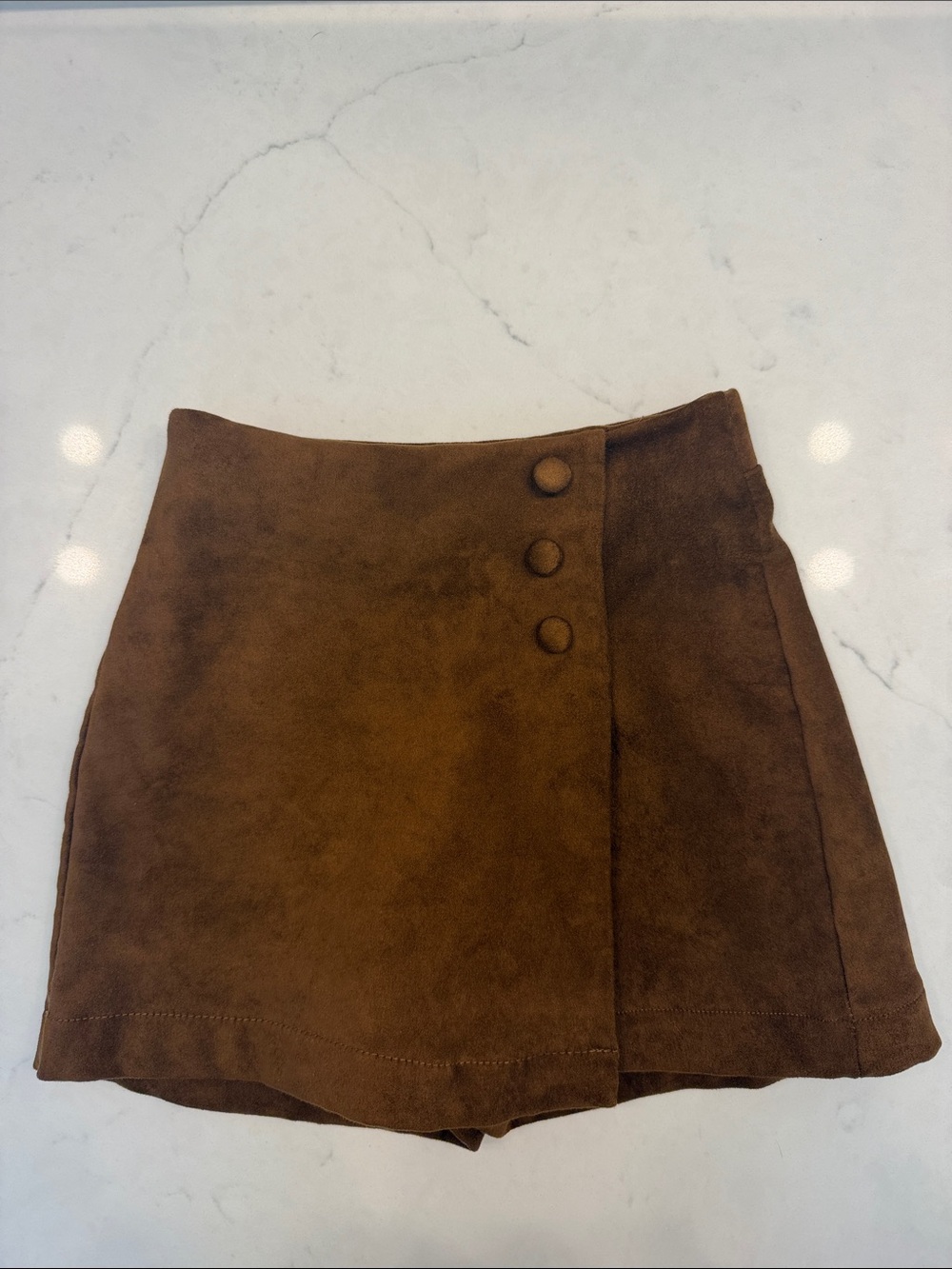 Zara Girls Brown Suede Skort Size 6